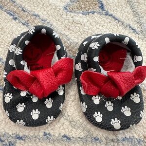 Disney Minnie Mouse Red and Black Baby Shoes